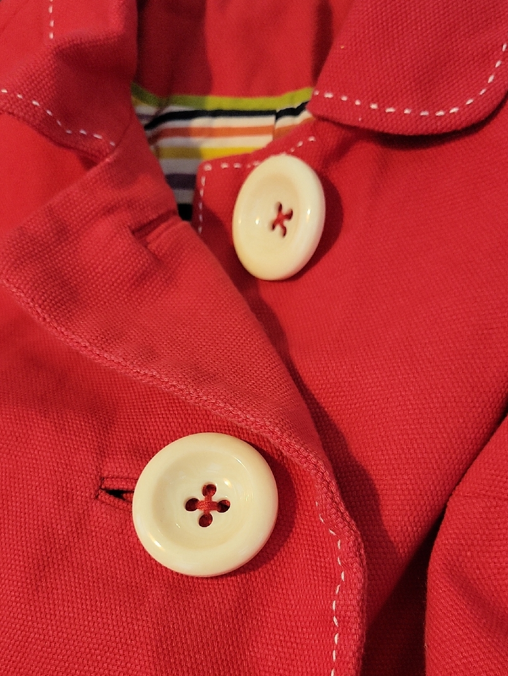Boden Retro Cropped Blazer - Red - Picture 7 of 7
